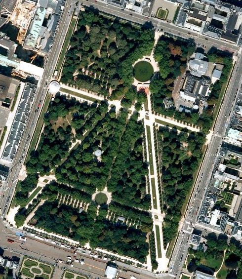 El parque masón de Bruselas en los mapas de Turismo Google